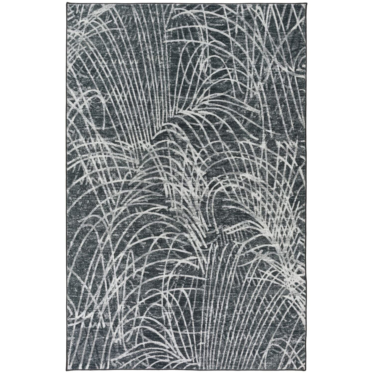 Winslow Wl2 Black Transitional Rug Rectangle 5' X 7 ' 6"