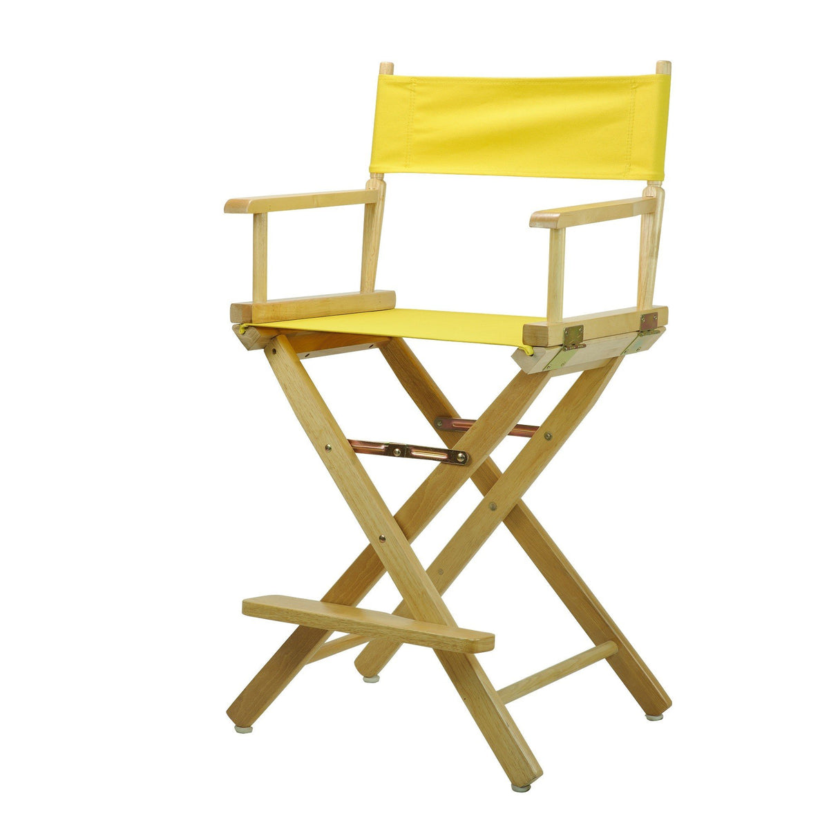 Casual Home 24&quot; Director'S Chair Natural Frame With Yellow Canvas, Counter Height