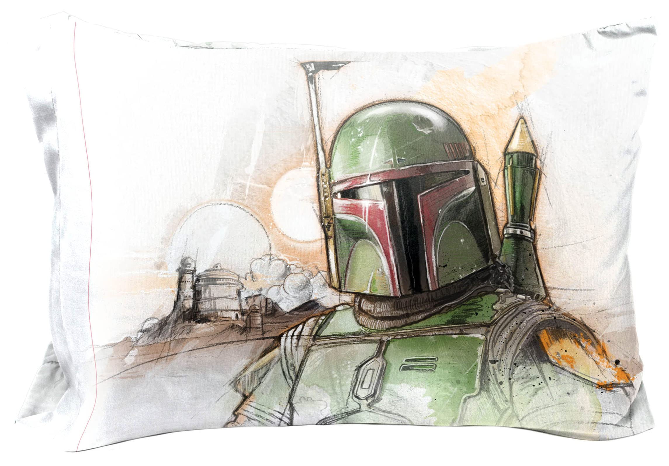Jay Franco Star Wars The Book Of Boba Fett 1 Single Reversible Pillowcase - Kids Super Soft Bedding