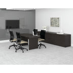 Lorell Prominence 2.0 Espresso Laminate Bridge, 48" X 24" X 29"