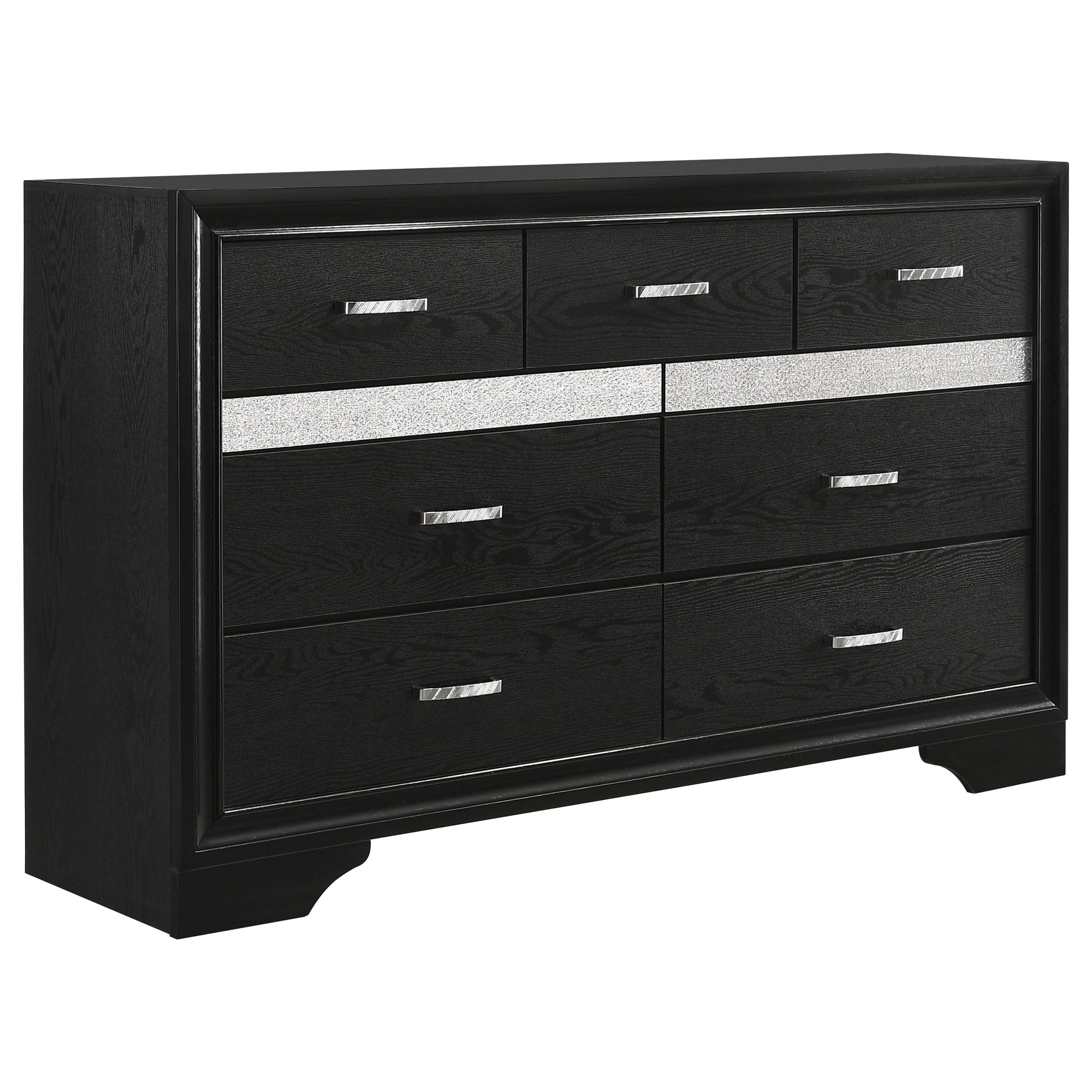 Coaster Home Furnishings Miranda Contemporary 63-inch 9-Drawer Bedroom Dresser Clothing Storage Cabinet Wide Chest of Drawers Organizer Unit Black 206363