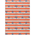 Addison Rugs Surfside Asr42 Coral 5' X 7'6" Indoor Outdoor Rug, Easy Clean, Machine Washable, Non Shedding, Bedroom, Living Room, Dining Room, Kitchen, Patio Rug