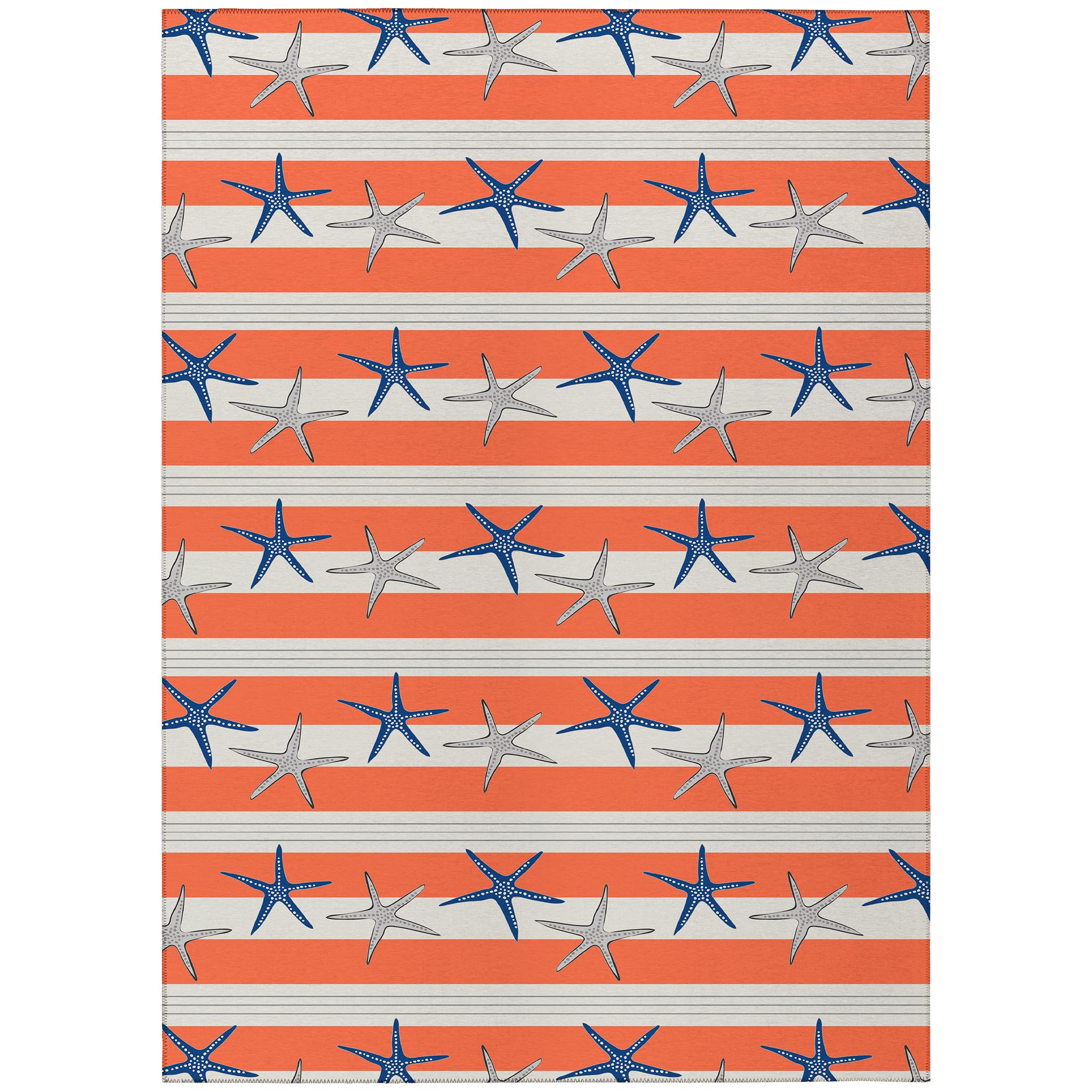 Addison Rugs Surfside Asr42 Coral 5' X 7'6" Indoor Outdoor Rug, Easy Clean, Machine Washable, Non Shedding, Bedroom, Living Room, Dining Room, Kitchen, Patio Rug