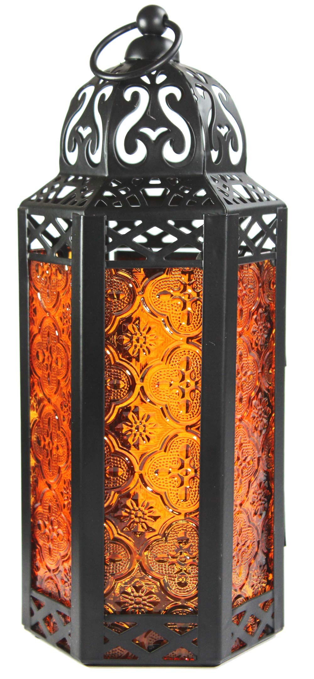 VELA LANTERNS Moroccan Candle Lantern Decorative Candle Holder Lamp for Table or Hanging, Ramadan and Halloween Decorations, Out