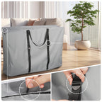 Large Outside Folding Chair Storage Bag With Zipper And Handles, 600D Folding Chair Carry Bag For Zero Gravity Chair Cover, Portable Folding Lounge Chair Carrying Bags, 43' L X 11' W X 29' H (Gray)