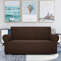 Znsayotx Super Stretch Couch Cover Love Seat Sofa Covers For Living Room Dogs Pet Friendly Furniture Protector Spandex Loveseat Slipcovers With Anti Slip Foam Sticks (Coffee, Loveseat)