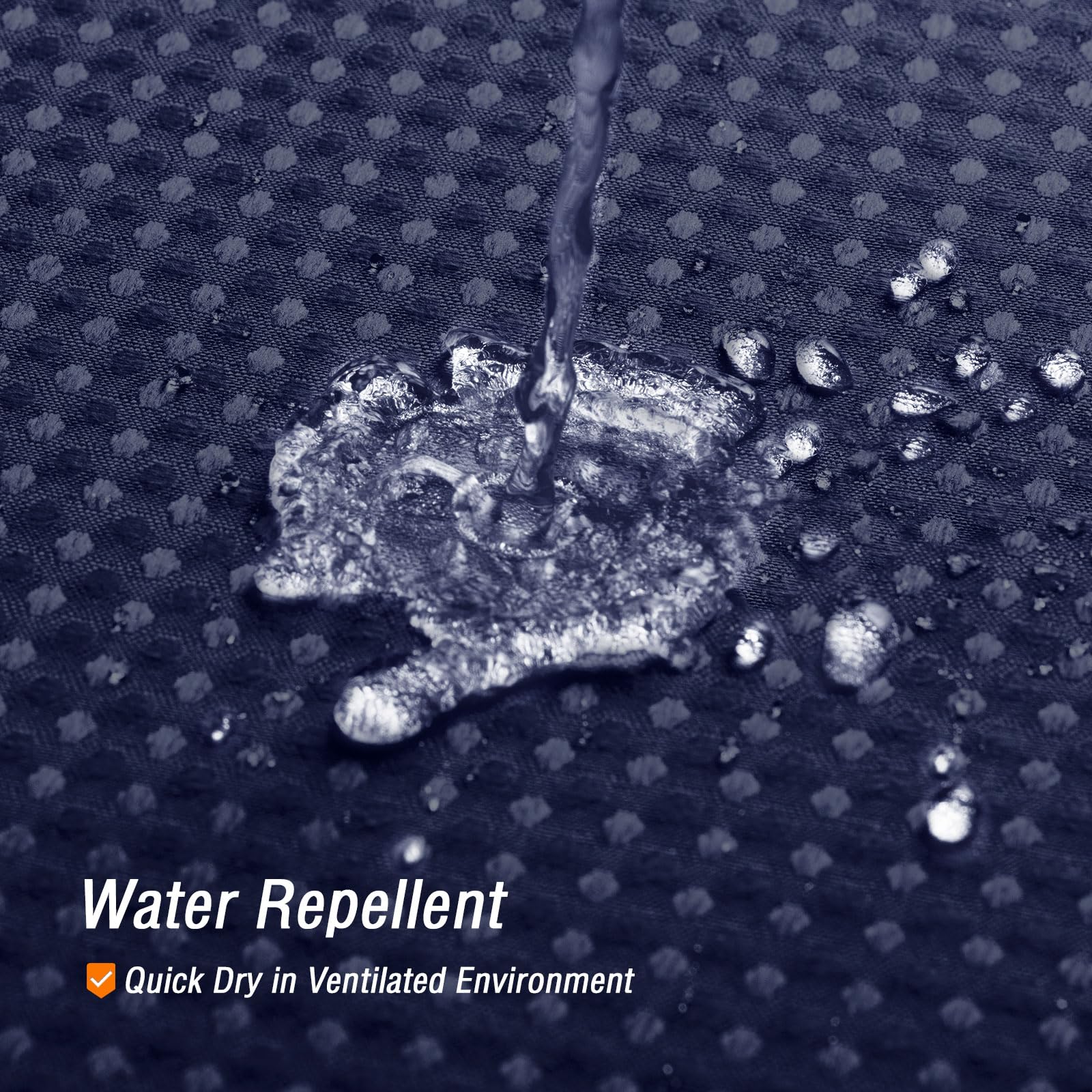 Gibelle Waffle Weave Ombre Fabric Shower Curtain Navy Blue Bathroom Decor Accessories Set With Hooks, Water Repellent And Machin