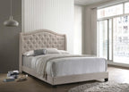 Coaster Home Furnishings Sonoma Transitional Fabric Upholstered Full Size Wingback Bed Frame 56-inch Headboard Beige 310073F