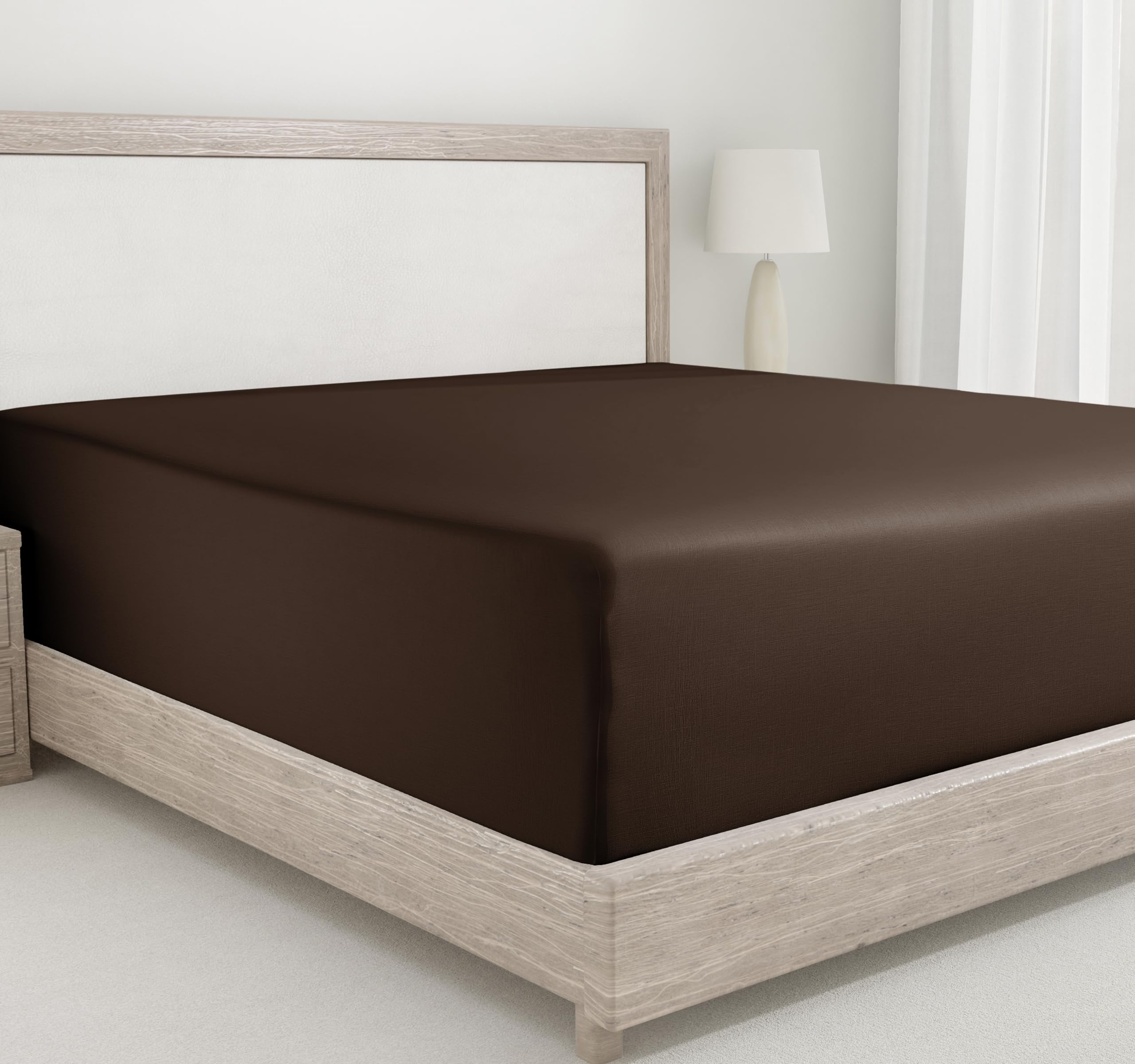 California Design Den King Fitted Sheet Only, 400 Thread Count 100% Cotton, Deep Pockets, Sateen, No Pop-Off Elastic, Soft, Dura