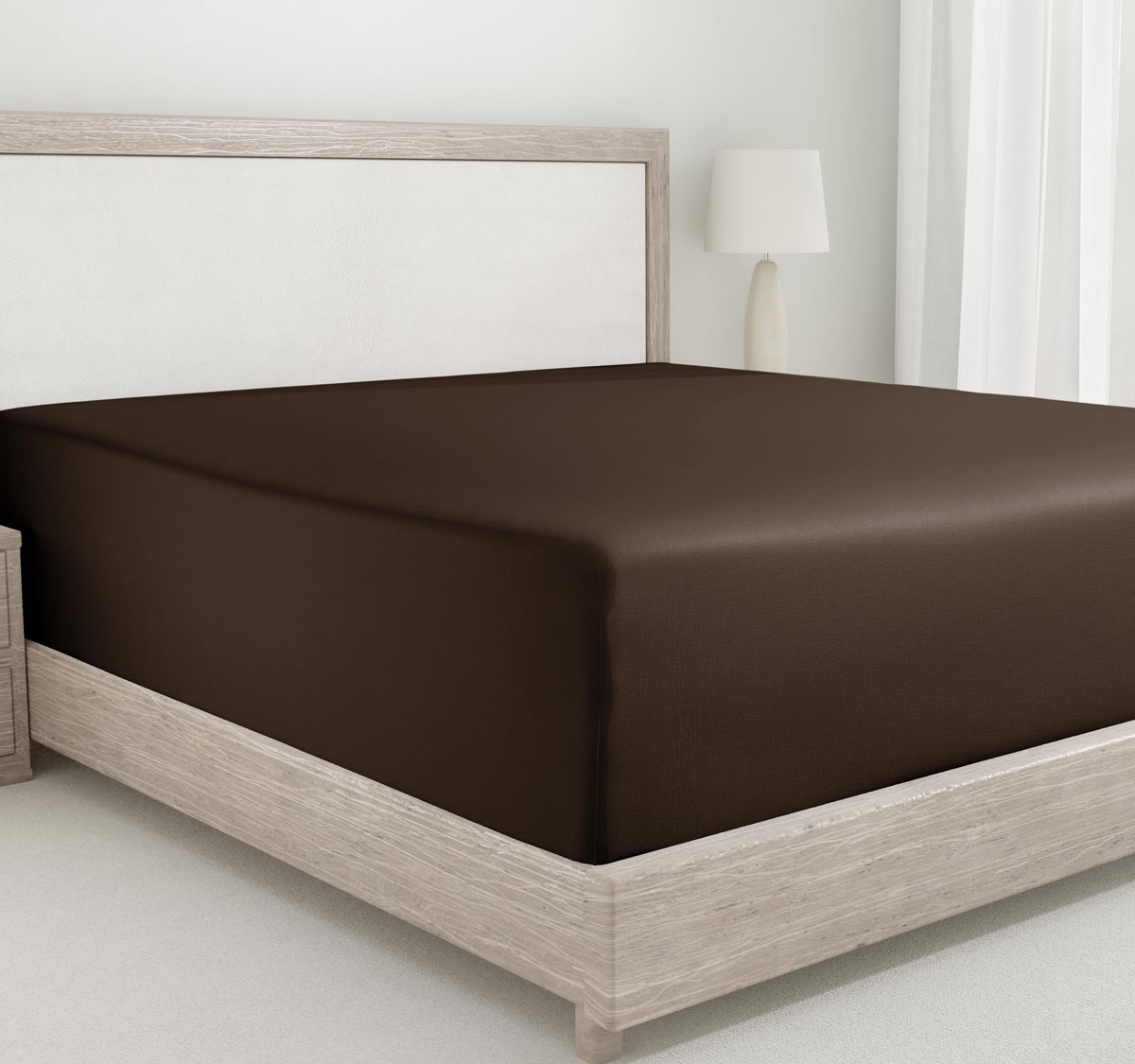 California Design Den Queen Fitted Sheet Only, 400 Thread Count 100% Cotton Deep Pocket Queen Fitted Sheet Sateen, No Pop-Off El