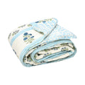 BLOCKS OF INDIA Cotton Medium/Queen Size Quilt Hand Block Print for Light Winters (70 x 100 Inches) (Blue Green Rose)