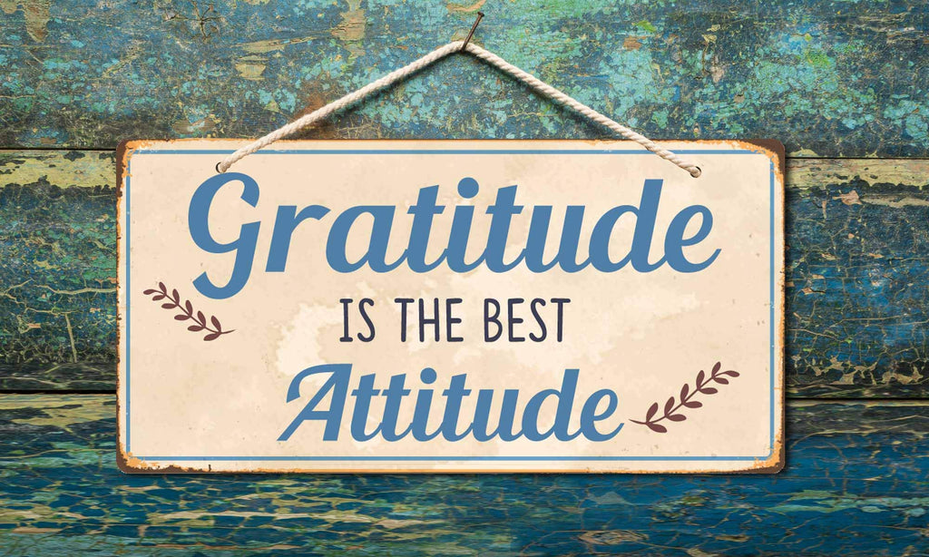 883Hs Gratitude Is The Best Attitude 5'X10' Aluminum Hanging Novelty Sign
