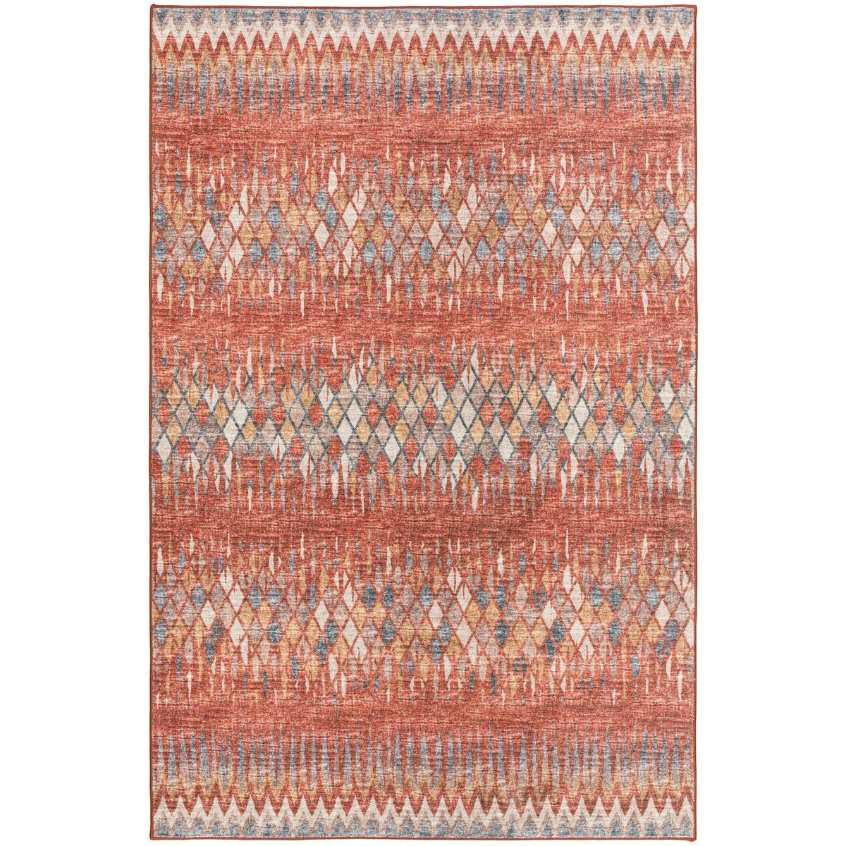 Winslow Wl5 Orange Transitional Rug Rectangle 3' X 5'