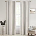 100% Blackout Curtains 88 Inches Long for Living Room 2 Panels Set, Room Darkening Energy Saving Curtain Window Coverings Elegan