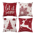 Caromio Christmas Decoration Pillow Covers 18 X18 Set Of 4 Farmhouse Decor Throw Pillow Covers For Home Merry Christmas Tree Dee