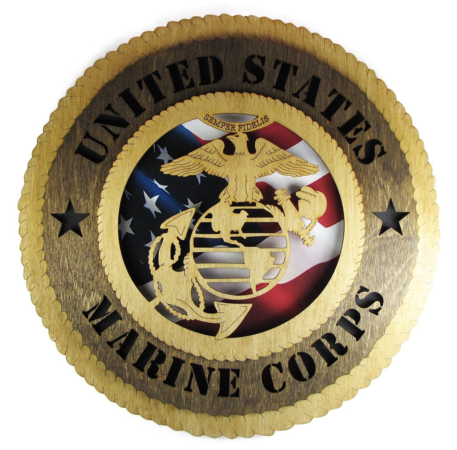 Orange Kat USMC - Marine Corps Wall Plaque,Wood,12