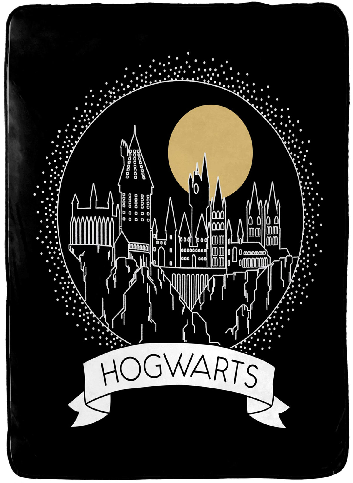 Jay Franco Harry Potter Moonrise Blanket - Measures 60 X 90 Inches, Kids Bedding Features Hogwarts - Fade Resistant Super Soft F