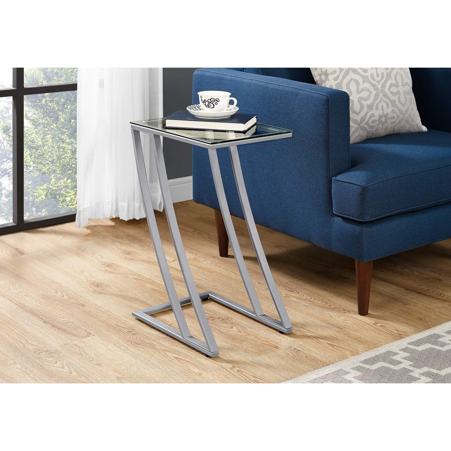Monarch Specialties ACCENT TABLE, One Size, SILVER