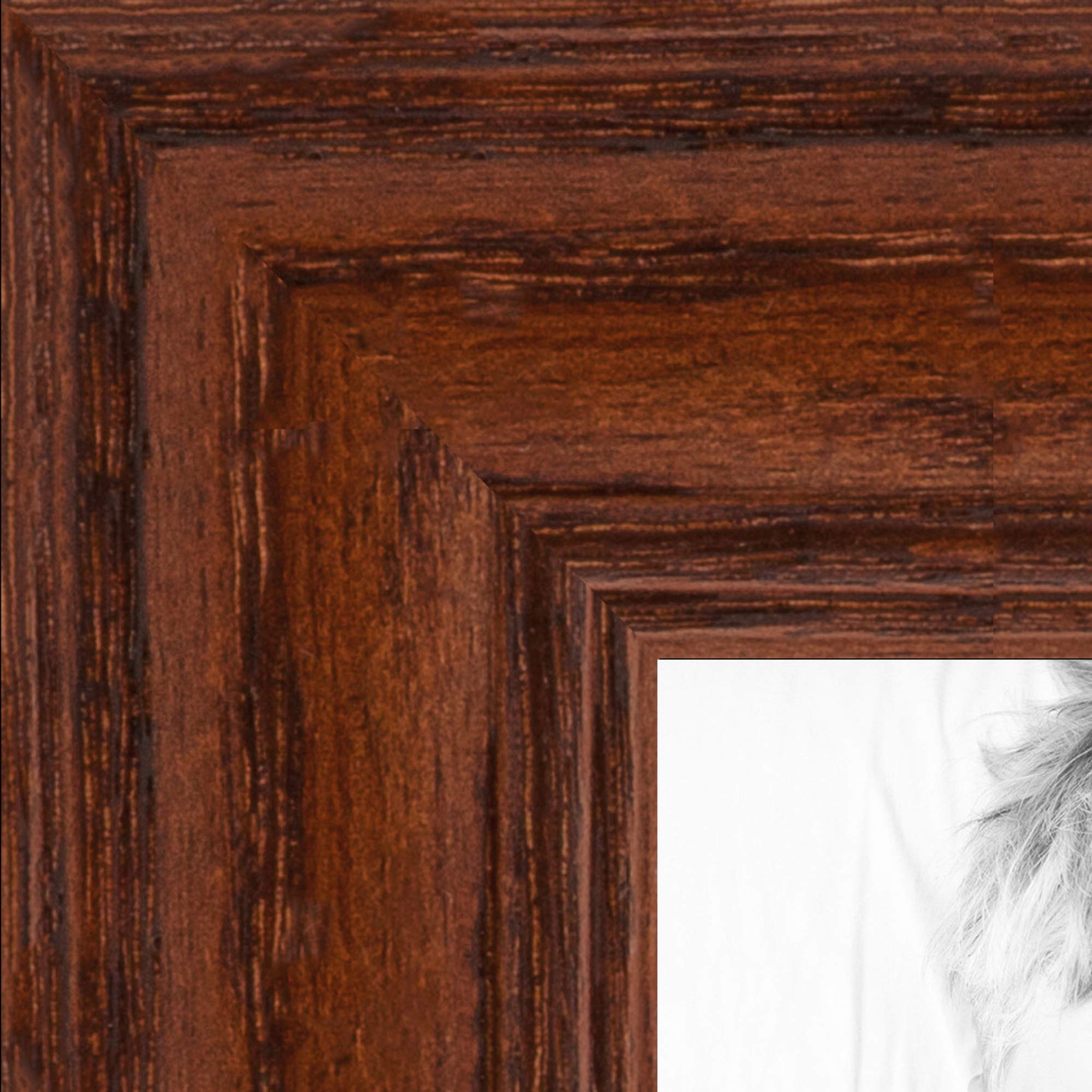 ArtToFrames 5x27 inch Walnut Stain on Solid Red Oak Wood Picture Frame, 2WOM0066-59504-YWAL-5x27