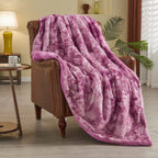Newcosplay Super Soft Faux Fur Throw Blanket For Couch Light Purple Sherpa Fuzzy Plush Warm Blanket For Sofa Bed (Light Purple,
