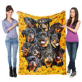 Rottweiler Dog Fleece Blanket,Soft Dogs Flannel Blanket Throw,Rottweiler Gift For Women Kid Girls,Gift For Dog Lover,Dog Mom Gif