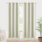 Koufall Door Curtain For Doorway,Thermal Insulated 78 Inch Long Cream Beige Privacy Curtain For Rv Dorm