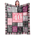 Ivivis 40Th Birthday Gifts Women Blanket 60   X50   , 40Th Birthday Decorations Women, 40Th Birthday Gift Ideas, Happy 40Th Birt