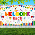 Welcome To School Banner First Day Of School Backdrop Banner Large Fabric Welcome Banner Poster Bulletin Board Flag Photo Booth