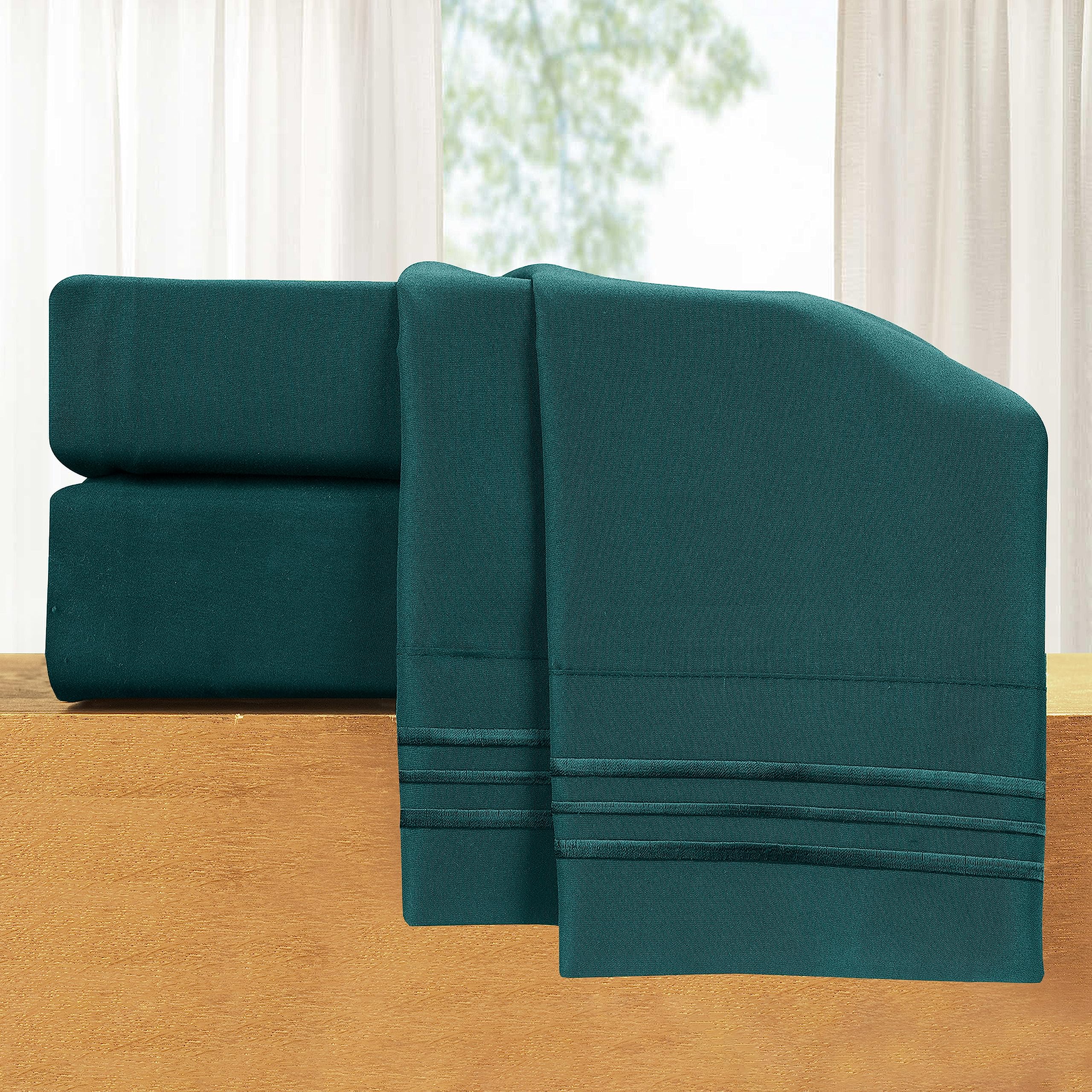 Elegant Comfort Luxury 4-Piece Bed Sheet Set - Luxury Bedding 1500 Thread Count Egyptian Quality Microfiber, Wrinkle Resistant C