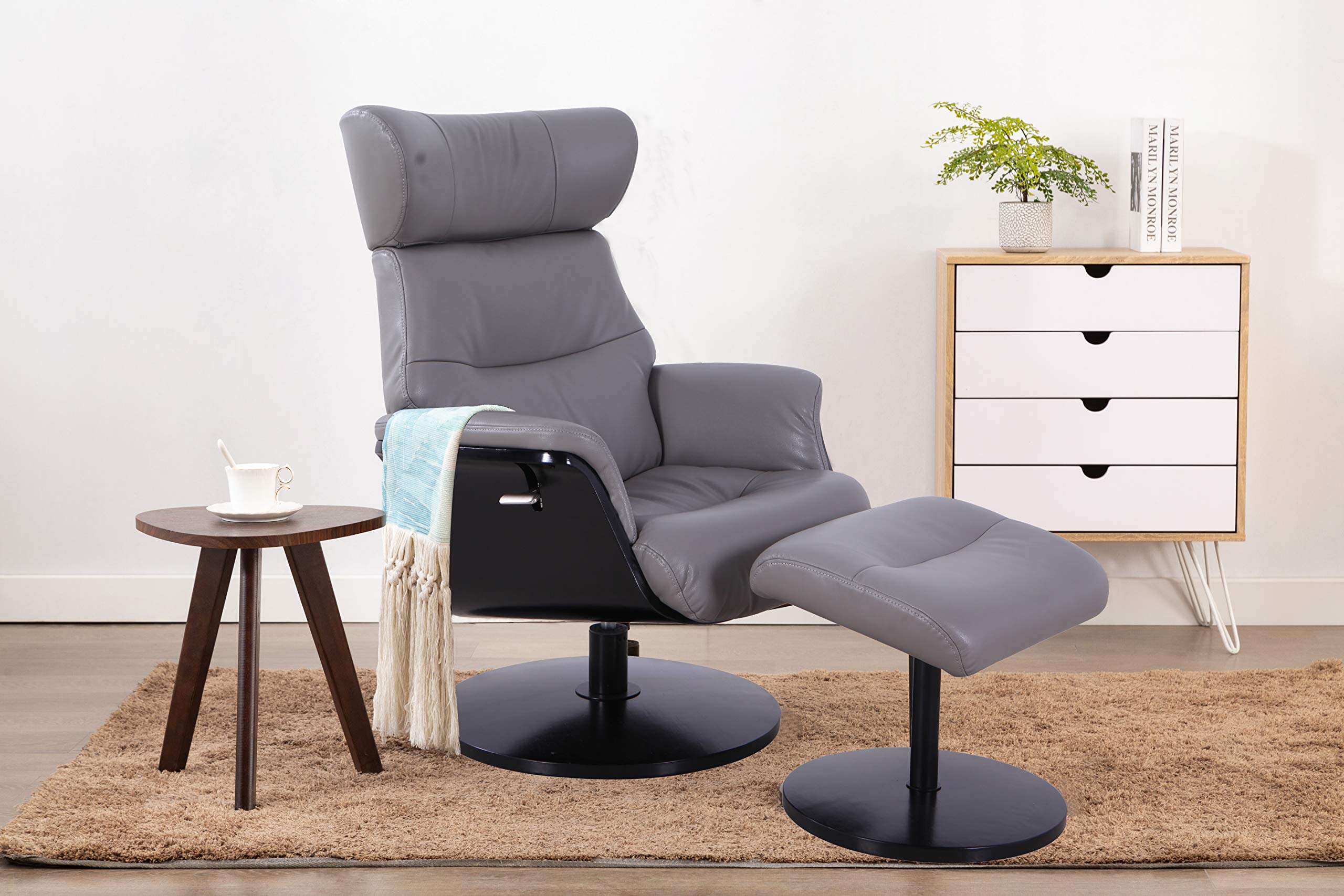 Comfort Chair Company Stockholm Manual Recliner, Grey