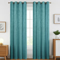 FRESH FROM LOOM Supreme Texture Polyester Padre| Curtains for Home 7 Feet | Semi Black Out 80% Room Darkening Screens (Aqua | 2p