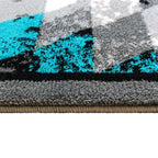 Flash Furniture Teagan Collection Southwestern Style Area Rug - Olefin Turquoise Accent Rug - 8' X 10' - Jute Backing - Entryway, Living Room, Bedroom