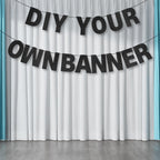 Diy Banner Kit With Letters Glitter Banner Letters Black Customizable Birthday Banners Graduation Banner Custom Party Hanging Ba