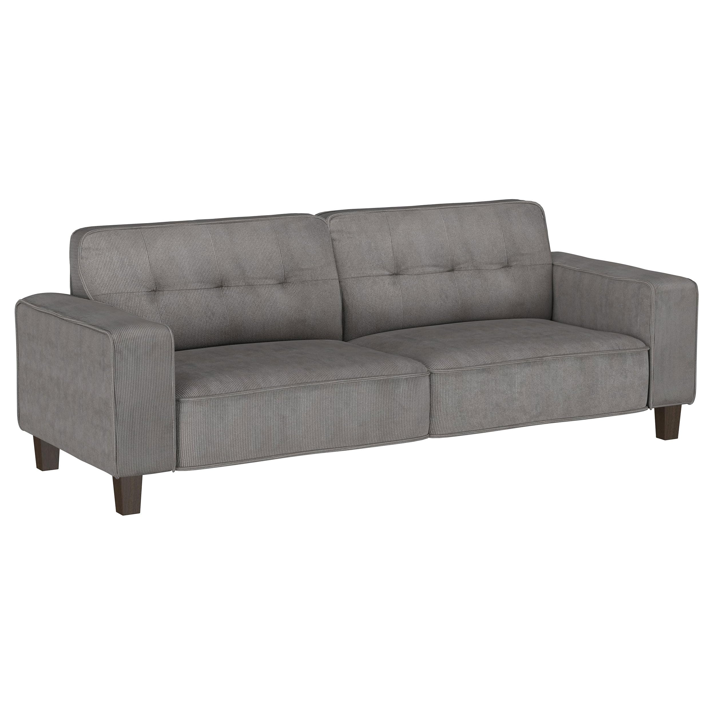 Coaster Home Furnishings Deerhurst 2-Piece Upholstered Track Arm Sofa Set Charcoal