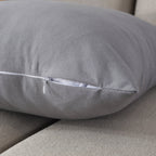Taoson Set Of 2 Home Decorative 100% Cotton Canvas Square Throw Pillow Covers Cushion Case Solid Pillowcase With Hidden Zipper C
