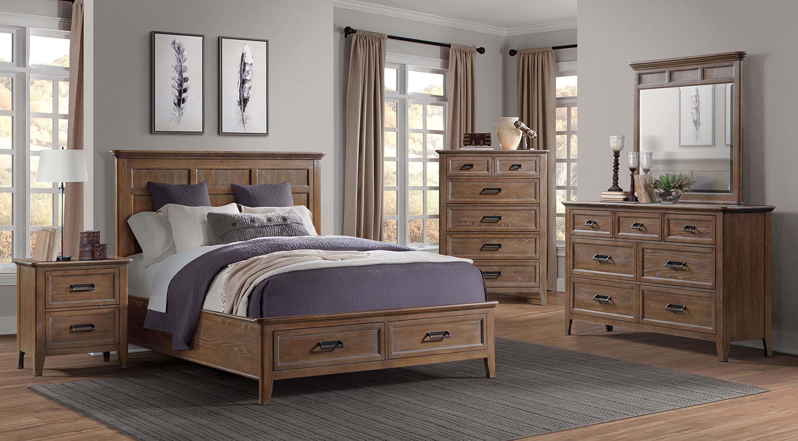 Intercon Alta Chest, 6 Drawer Dresser, Brown