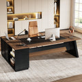 Tribesigns 78  L-Shaped Executive Desk, Large Modern Office Desk with Drawers and File Cabinet, Business Furniture with Storage 