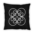 Star Wars Black Throw Pillow | White Rebel Insignia Pattern Design | Water & Fade Resistant Fabric For Indoor & Outdoor Use | 18