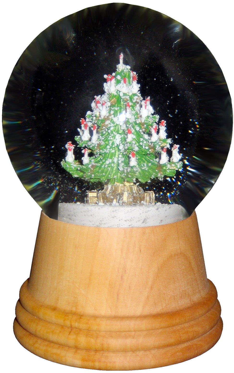 Alexander Taron Importer 2404 Perzy Snowglobe, Medium Christmas Tree With Wooden Base-5&quot; H W X 3&quot; D, 5&quot; X 3&quot; X 3&quot;, Brown