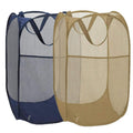 Aplter 2 Pack Collapsible Pop Up Laundry Hamper, Large Capacity Mesh Laundry Basket Space Saving for Apartments, Student Dorms, 