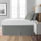 Spacemaker Extra-Long 21'' Drop Length Bed Skirt, Twin, Silver