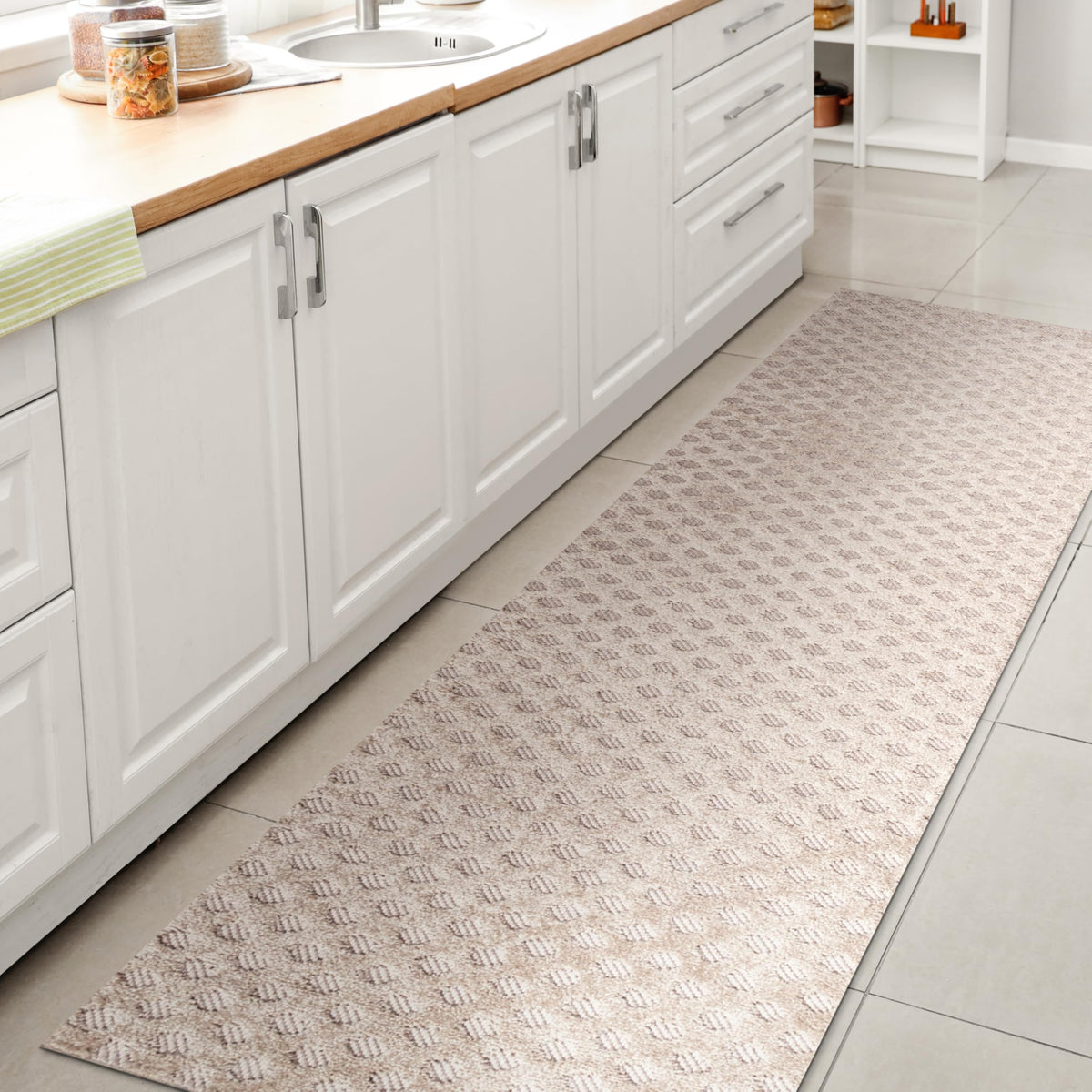 Jonathan Y Sbh101A-210 Rabat High-Low Pile Mini-Diamond Trellis Indoor Outdoor Area-Rug, Bohemian, Casual, Contemporary Easy-Cle
