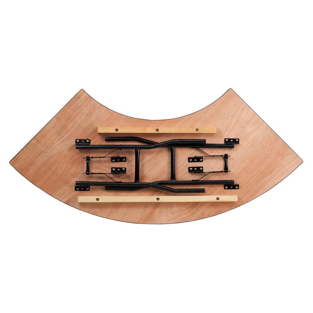 Flash Furniture Ginny 5.5 ft. x 2 ft. Serpentine Wood Folding Banquet Table