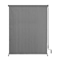 Vicllax Outdoor Roller Shade, Patio Cordless Blinds Roll Up Shade (6' W X 6' L), Grey