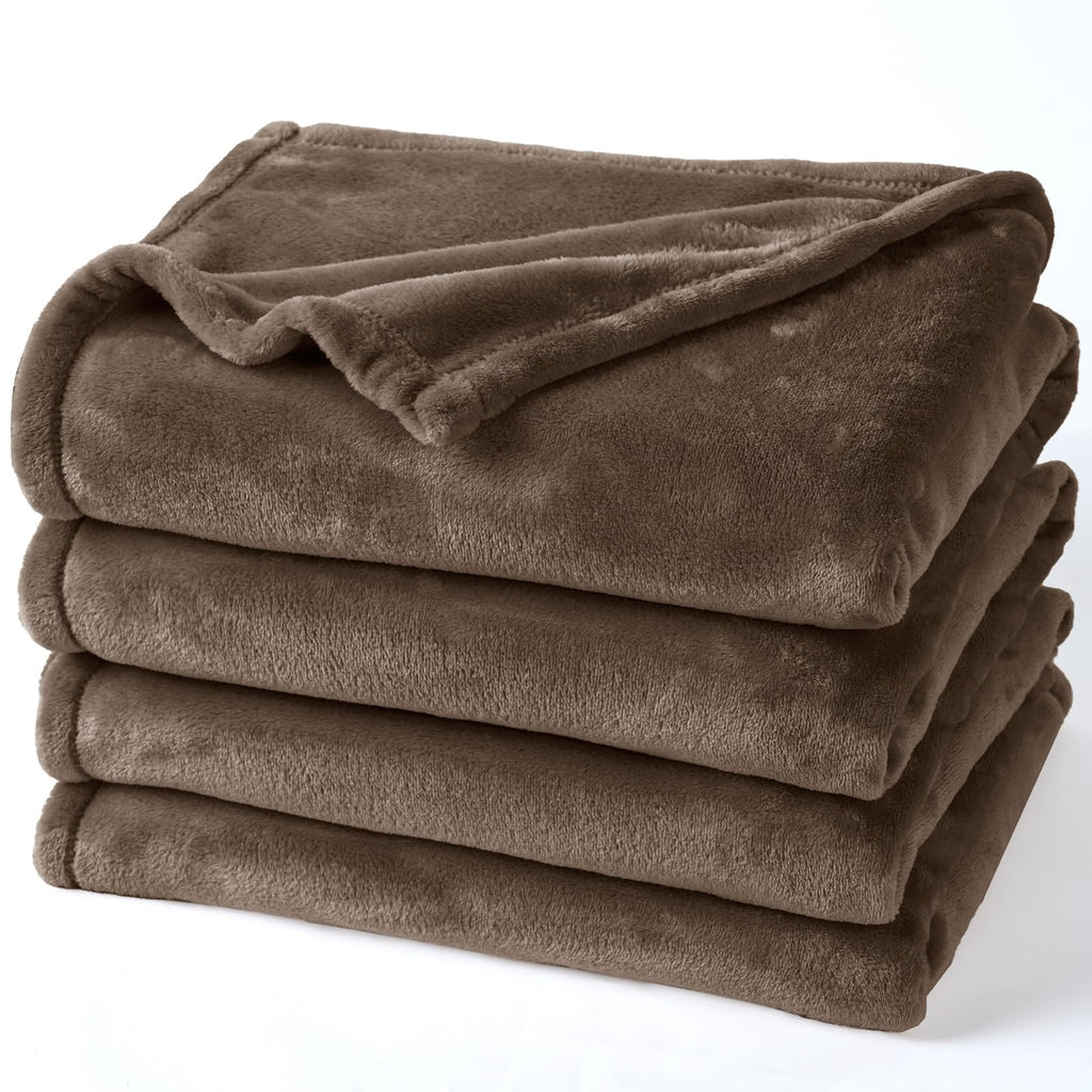 Phf Ultra Soft Fleece Blanket Twin Size, No Shed No Pilling Luxury Plush Cozy 300Gsm Lightweight Blanket For Bed, Couch, Chair, Sofa Suitable For All Season, 66' X 90', Cocoa Brown