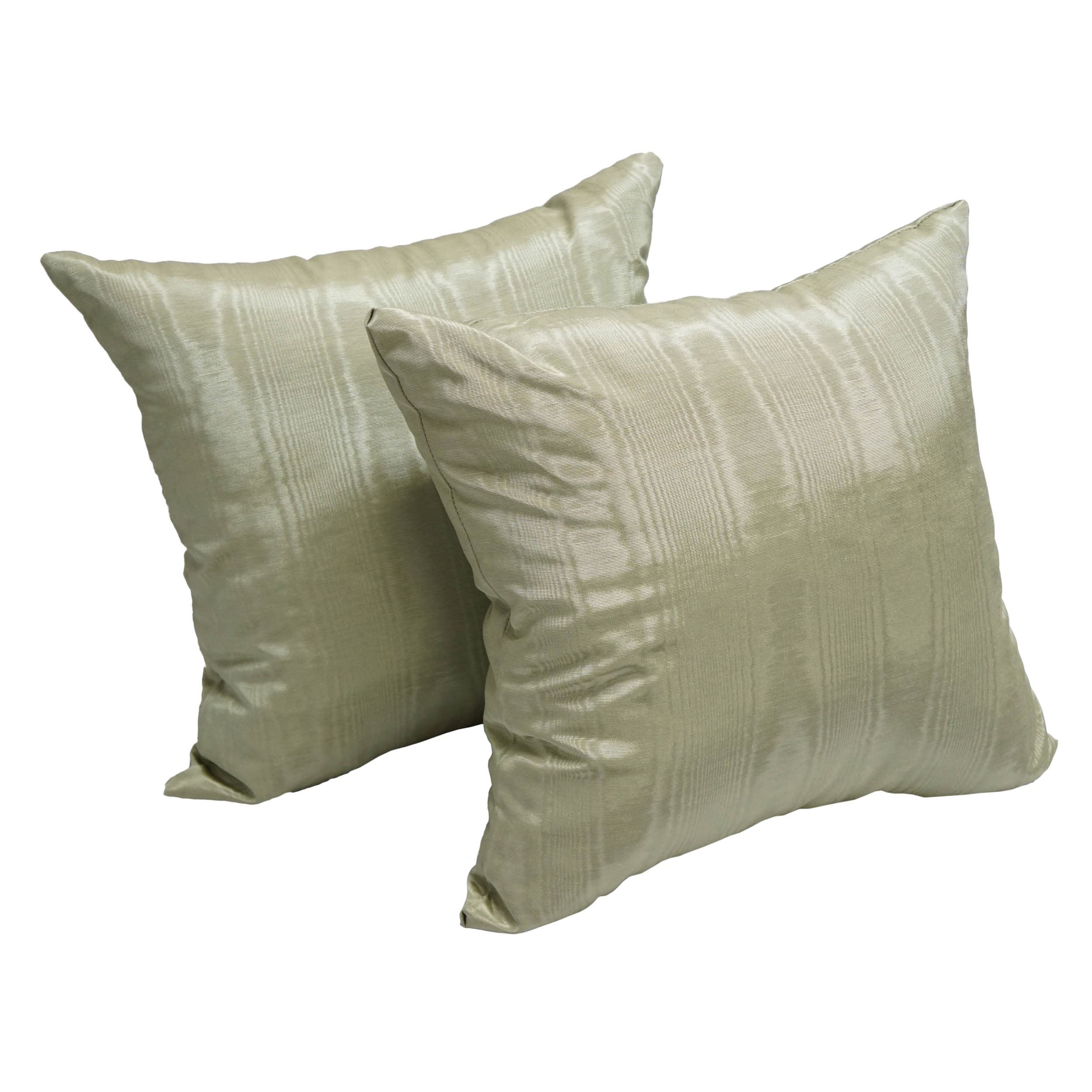 Blazing Needles Polyester Jacquard Throw Pillow, 17", Moire Moss 2 Count