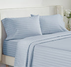 California Design Den - Bed Sheets Twin Size, Soft 100% Cotton Cooling Sheets Deep Pockets Elastic, 500 Thread Count 3 Pc Hotel