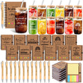 Skylety 12 Set Christmas Team Employee Appreciation Gifts Bulk Thank You Tumblers with Lid Inspirational Spiral Notebooks Sticky