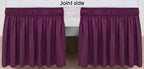Biscaynebay Wrap Around Bed Skirts For King & Cal King Beds 15' Drop, Eggplant Adjustable Elastic Dust Ruffles Easy Fit Wrinkle
