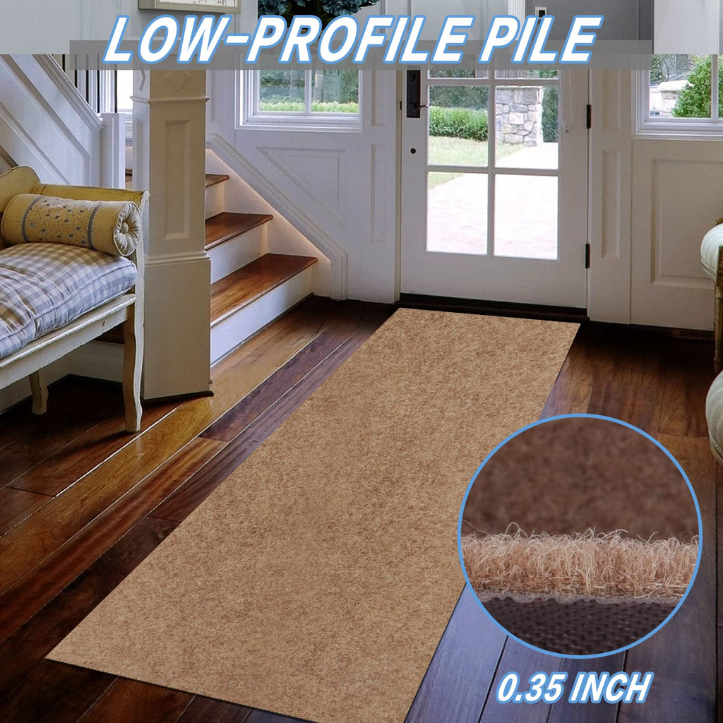 Freadem Runner Rugs 4' X 42' Indoor Outdoor Carpet Runner, Area Rugs With Anti-Slip Rubber Backing For Aisle Hallway Balcony Gar